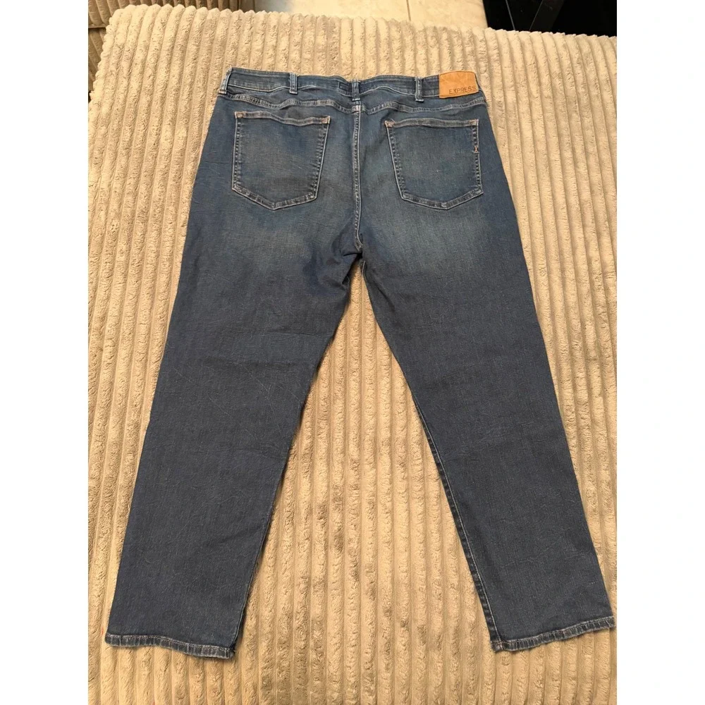 Express Hyper Stretch Classic Straight Leg Jeans Mens 40x30 Blue Medium Wash